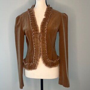 Charlotte Russe Tan Fringe Blazer, Size Small